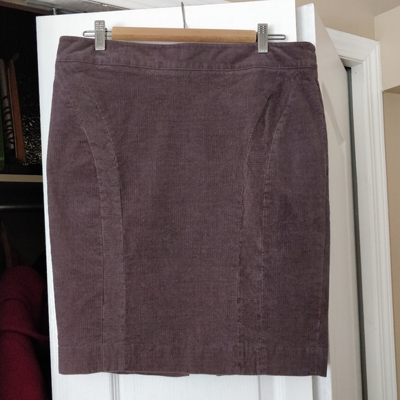 Grey Corduroy Club Monaco Pencil Skirt Size 10 - Picture 1 of 4
